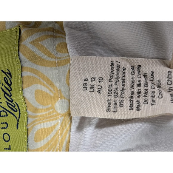 Loudmouth Skort Womens 6 White Blue Folds Of Honor Golf Skirt Shorts Patriotic - Picture 9 of 12